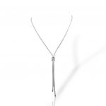 Platinum plated silver infinity necklace (code SHK905142)