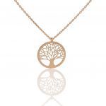 Rose gold plated silver 925° necklace  (code SHK991R)