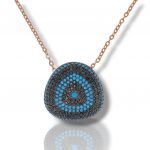 Rose gold plated silver 925° eye necklace (code TX2598)