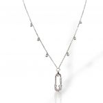 Girocollo Spillo di balia in argento 925° rodiato  (code NZB101477)