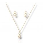 Gold plated silver jewellery with a pearl M2828