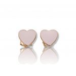 Gold plated silver 925º earrings with hearts   (code FC007468R)