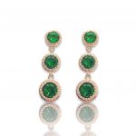 Gold plated silver 925º drop earrings (code FC000898)