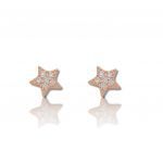 Rose gold plated silver 925º earrings with star (code FC001213)