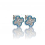 Platinum plated silver 925º earrings (code FC00164)