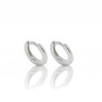 Platinum plated silver 925º hoop earrings (code FC001920)