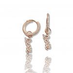 Rose gold plated silver 925º hoop earrings (code FC002599)