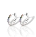 Σκουλαρίκια κρικάκι απο επιπλατινωμένο ασήμι 925° (code FC002826)