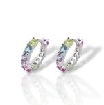 Σκουλαρίκια κρικάκι απο επιπλατινωμένο ασήμι 925° (code FC002827)