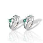 Σκουλαρίκια κρικάκι απο επιπλατινωμένο ασήμι 925° (code FC002828)