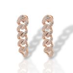 Σκουλαρίκια απο επιχρυσωμένο ( ροζ) ασήμι 925° (code FCM002834)