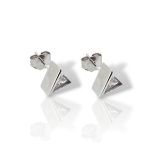 Σκουλαρίκια απο επιπλατινωμένο ασήμι 925° (code FCM002836)