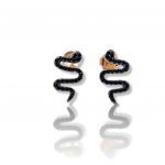 Rose gold plated silver 925º snake earrings (code FC002895)