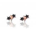 Rose gold plated silver 925º earrings with stars (code FC005233)