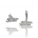 Platinum plated silver 925º STAR earrings(code FC005431)