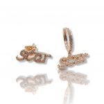 Rose gold plated silver 925º STAR earrings(code FC005432)