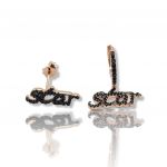 Rose gold plated silver 925º STAR earrings (code FC005466)