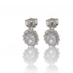 Platinum plated silver 925º earrings(code FC005491)