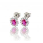 Platinum plated silver 925º earrings (code FC005492)