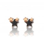 Rose gold plated silver 925º earrings with star (code FC006458)