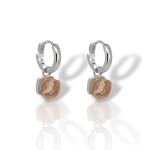 Σκουλαρίκια κρίκοι απο επιπλατινωμένο ασήμι 925° (code FC007288)