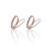Σκουλαρίκια απο επιχρυσωμένο ροζ  ασήμι 925° (code FC007436)