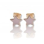 Rose gold plated silver 925º earrings with stars (code FC007464R)