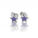 Platinum plated silver 925º earrings with stars (code FC007467V)