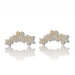 Gold plated silver 925º flower earrings (code FC007500)