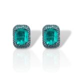 Ασημένια σκουλαρίκια  925° επιπλατινωμένα (code FC008186)