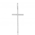 Orecchini con Croce in argento 925° rodiato  (code FC008302)
