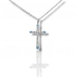 Platinum plated silver 925º Cross  (code FC0008343)