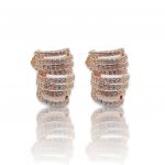 Rose gold plated silver 925º hoop earrings (code FC008414)