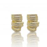 Gold plated silver 925º hoop earrings(code FC008415)