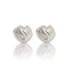 Platinum plated silver 925º hoop earrings (code FC008430)