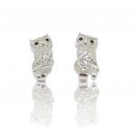 Platinum plated silver 925º earrings with owl  (code FC008488)