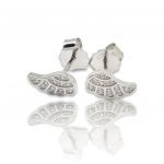 Platinum plated silver 925º wing earrings (code FC008544)