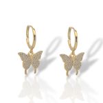 Σκουλαρίκια πεταλούδα απο επιχρυσωμένο ασήμι 925° (code FC008735)