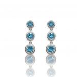 Platinum plated silver 925º drop earrings (code FC00089)