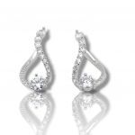 Platinum plated silver 925º  earrings (code FC009658)