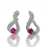 Platinum plated silver 925º  earrings (code FC009664)