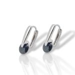 Σκουλαρίκια μονόπετρα απο ασήμι 925° (code FC011646)
