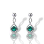 Ασημένια σκουλαρίκια  925° επιπλατινωμένα (code FC012445)