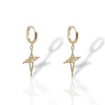 Σκουλαρίκια κρεμαστά απο επιχρυσωμένο ασήμι 925° (code FC013149)