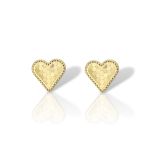 Σκουλαρίκια καρδιές απο επιχρυσωμένο ασήμι 925° (code FC014210)