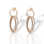 Σκουλαρίκια κρεμαστά απο ροζ επιχρυσωμένο ασήμι 925° (code SVX1802212)