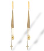 Σκουλαρίκια απο επιχρυσωμένο ασήμι 925° (code SHK001844R)