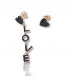Orecchini LOVE in argento 925° dorato