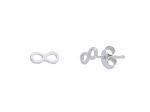 Platinum plated silver 925° infinity symbol earrings (code S228074)