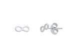 Platinum plated silver 925° infinity symbol earrings (code S228074)